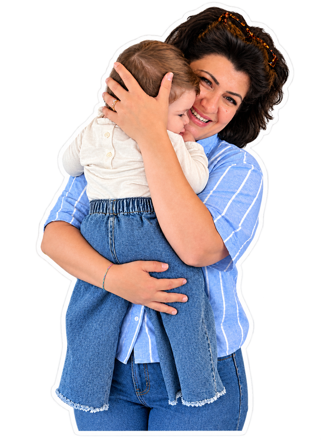 Mom hugging her toddler